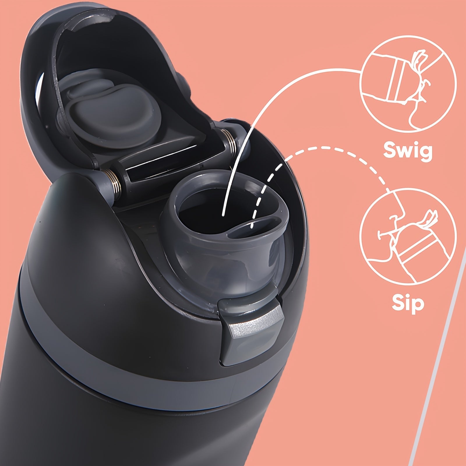 Stainless Steel 20oz Vacuum Flask Insulated Water Bottle for Outdoor Travel