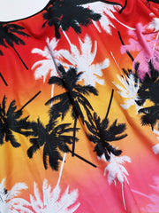 Coconut Tree Tankini Set Plus Size