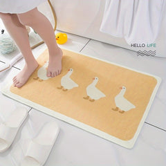 Cashmere Bath Mat Non Slip Ultra Soft Water Absorbent Machine Washable 16x24in
