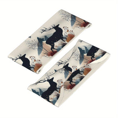 Deer & Mountain Landscape Headband Stretchy Breathable Polyester