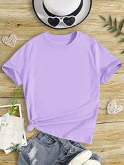 Breathable & Stretchy Solid T-Shirt for Girls - Ideal for Summer