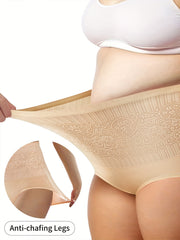 4 Pack Plus Size Tummy Control Panties Set Women's High Rise Panties