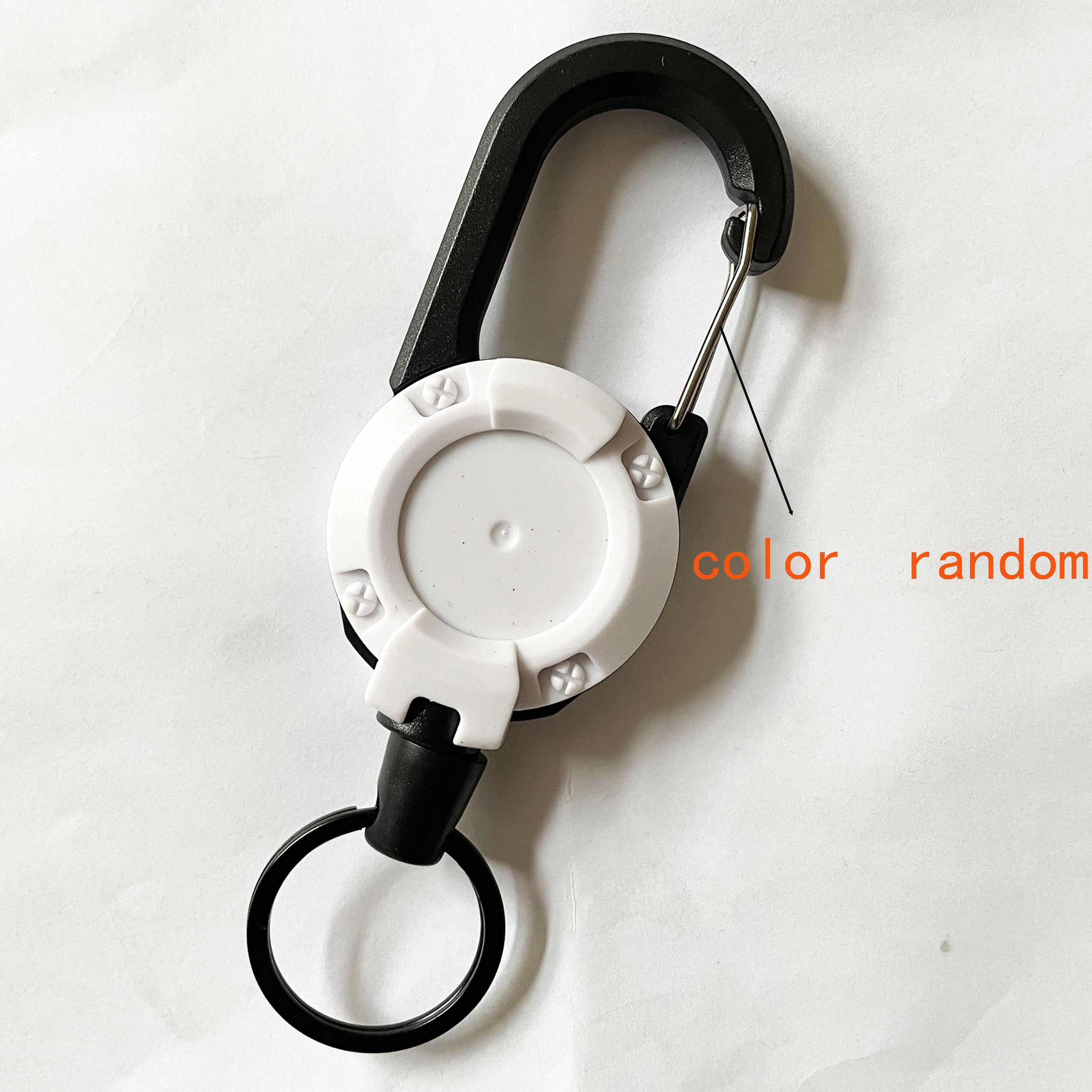 Round Carabiner Backpack Buckle Retractable Rebound Sports Keychain