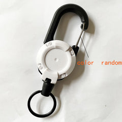 Round Carabiner Backpack Buckle Retractable Rebound Sports Keychain