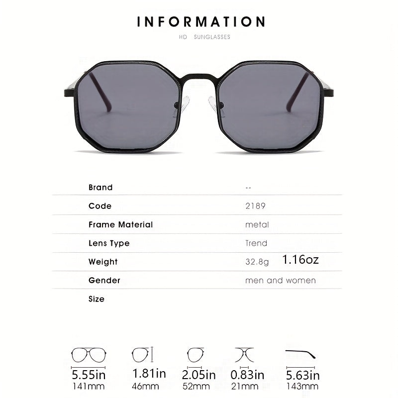 Men's Steampunk Polygon Sunglasses for Street Photography
