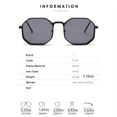Men's Steampunk Polygon Sunglasses for Street Photography