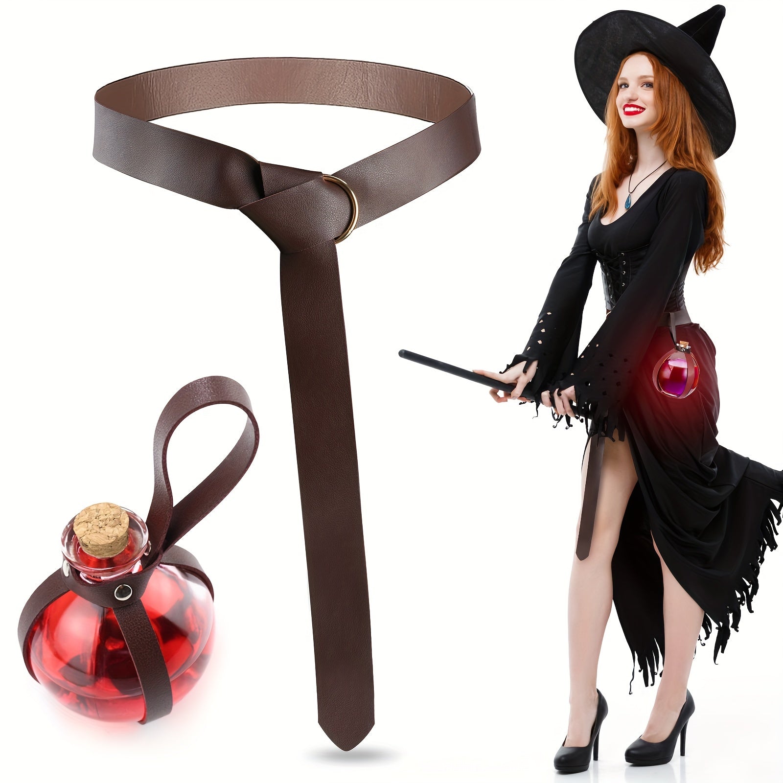 Medieval Knight Belt 74 8inch Belt With Magic Bottle