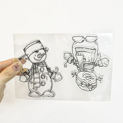 Snowman Transparent Silicone Stamp