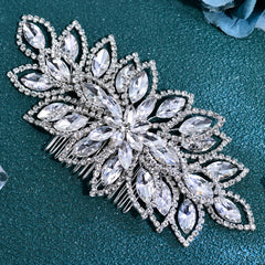 Bridal haircomb with sparkling leaves Wedding Prom Pageant Hairpin