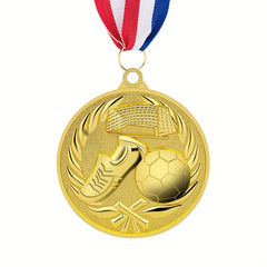 Golden Football Medal 5.08 cm for Soccer Competitions