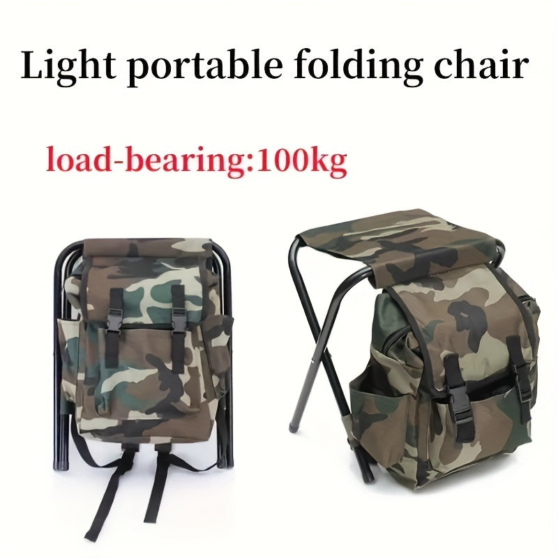 Camouflage Folding Backpack Chair for Outdoor Camping