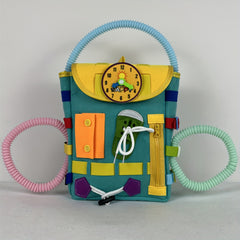Busy Board Toddler Backpack Develop Fine Motor Skills & Basic Life Skills