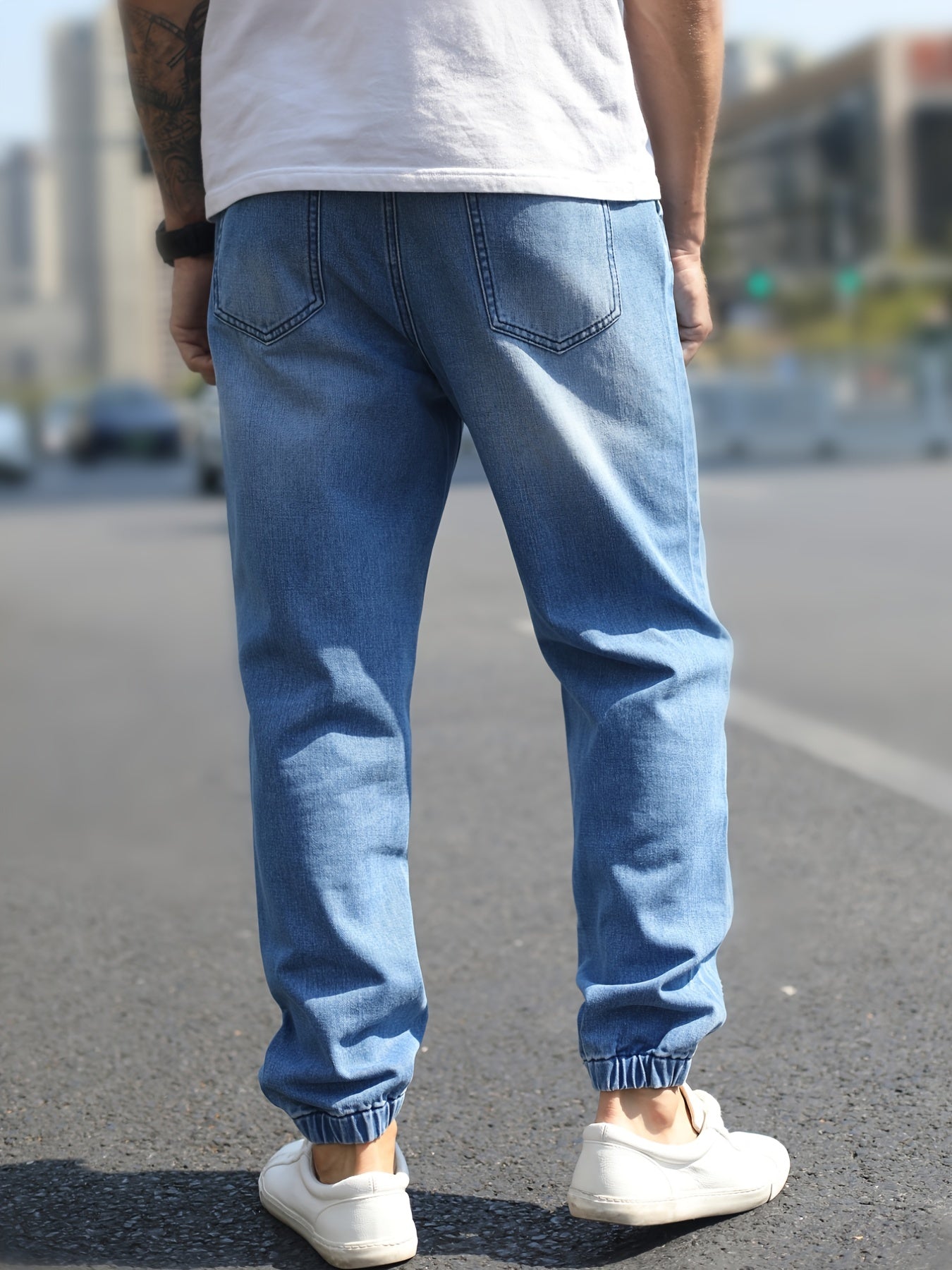 Men's Loose Cotton Jogger Jeans