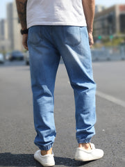 Men's Loose Cotton Jogger Jeans