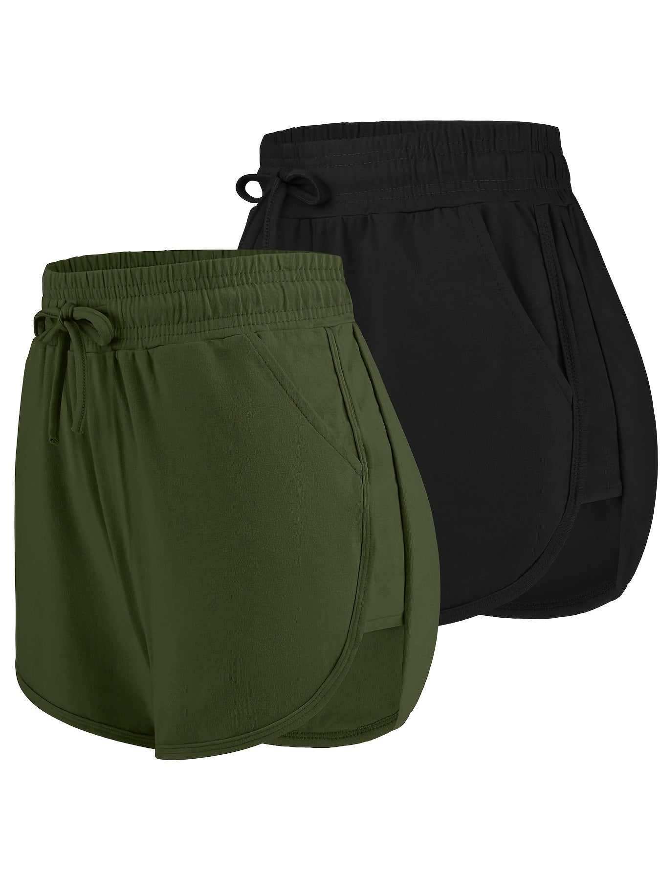 Women's Drawstring Yoga Shorts for Summer Fitness and Athleisure