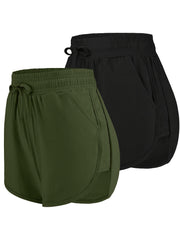 Women's Drawstring Yoga Shorts for Summer Fitness and Athleisure