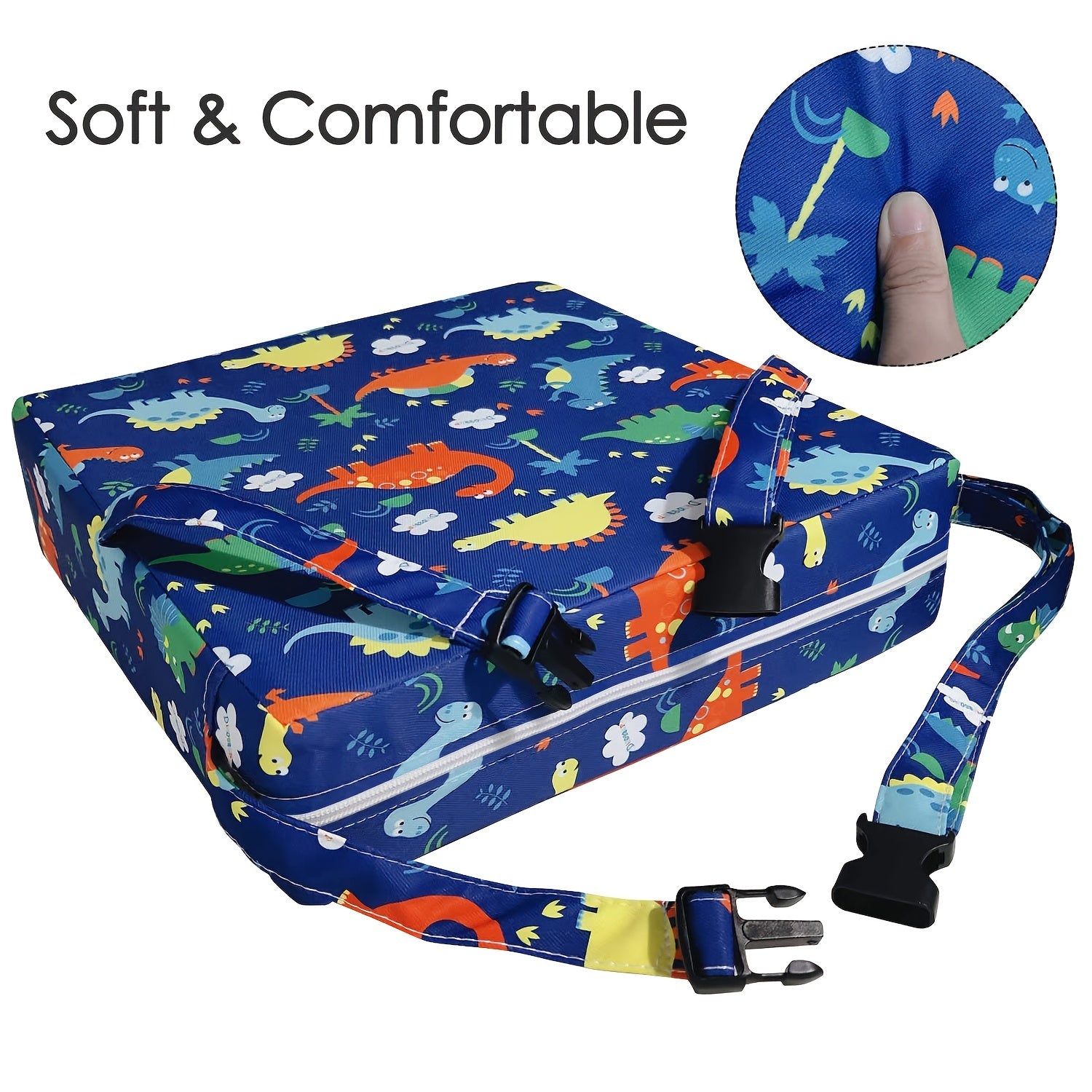Toddler Dinosaur Booster Seat with Safety Buckle