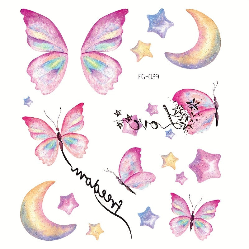 Red Dream Wings Butterfly Eye Stickers for Proms & Parties