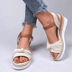 Women's Twist Knot Espadrille Wedge Sandals