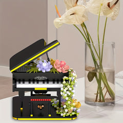Particle Building Blocks Flower Piano Decoration Model