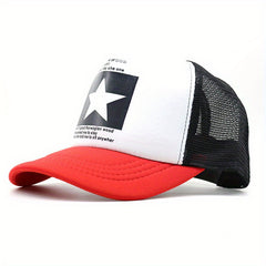 5 Point Star Graphic Mesh Baseball Cap for Summer