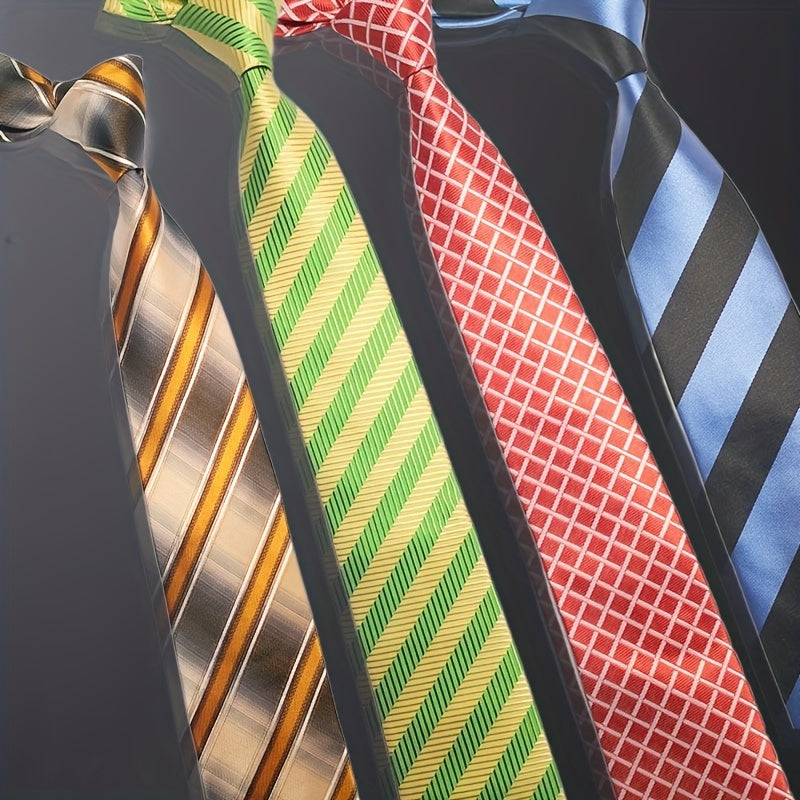Men's Classic Stripe Jacquard Woven Tie Party Necktie