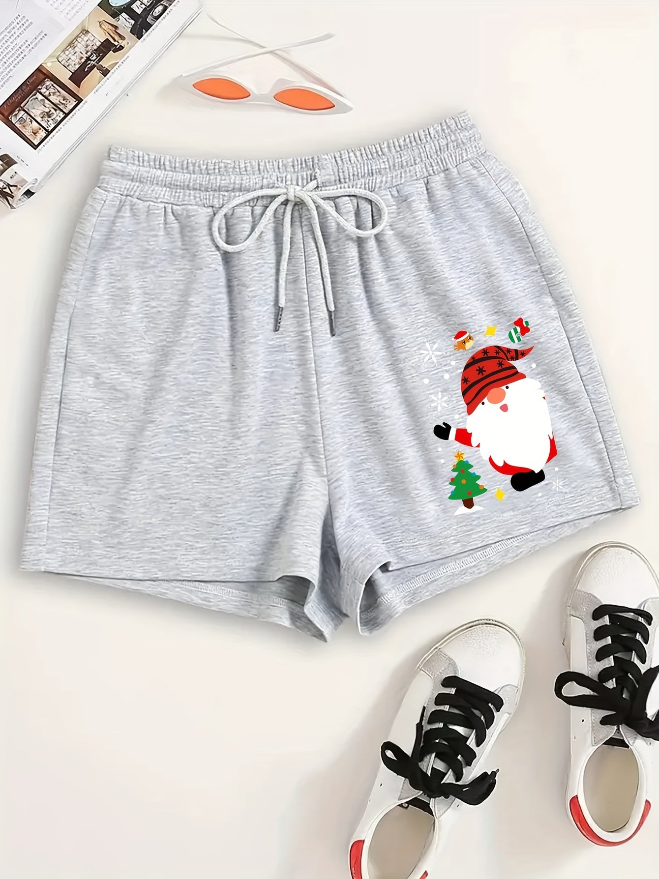 Cartoon Santa Claus Home Wear Shorts