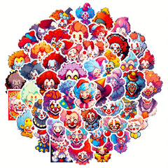 50pcs Funny Clown Graffiti Stickers Laptop Helmet DIY Waterproof Stickers