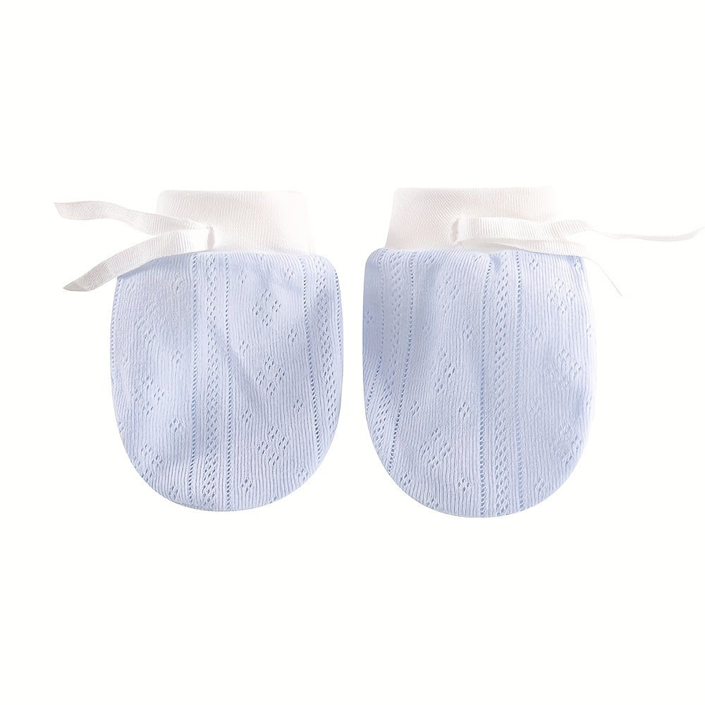 Baby No Scratch Mittens Stay On Adjustable Infant Gloves For Boys Girls