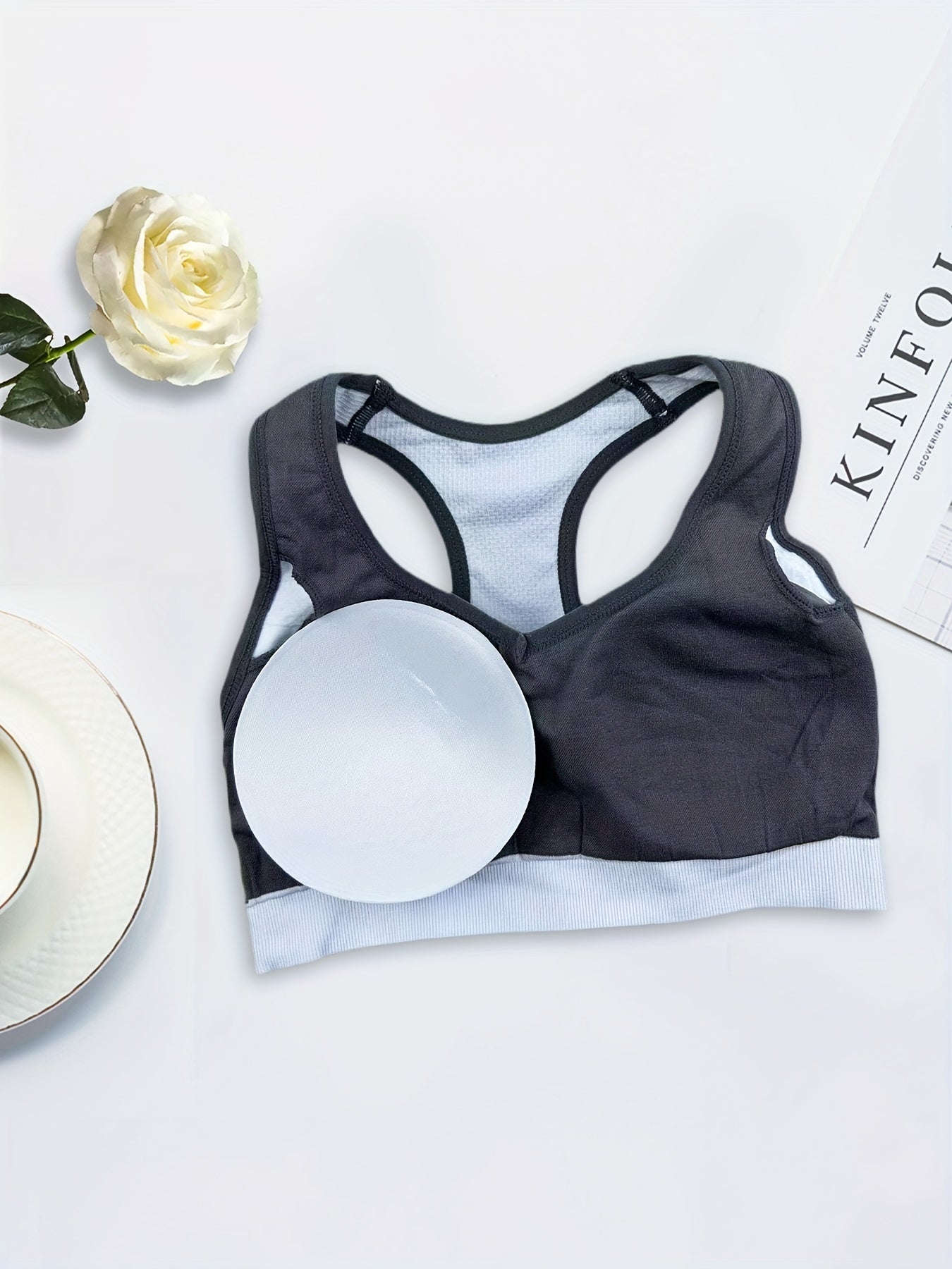 6pcs Racerback Sports Bras for Women Running Workout Cut Out Bra