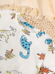 2pcs Baby Boys Dino Print T Shirt & Shorts Set