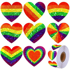 500pcs Love Sticker Sealing Sticker 8 Patterns Adhesive Label