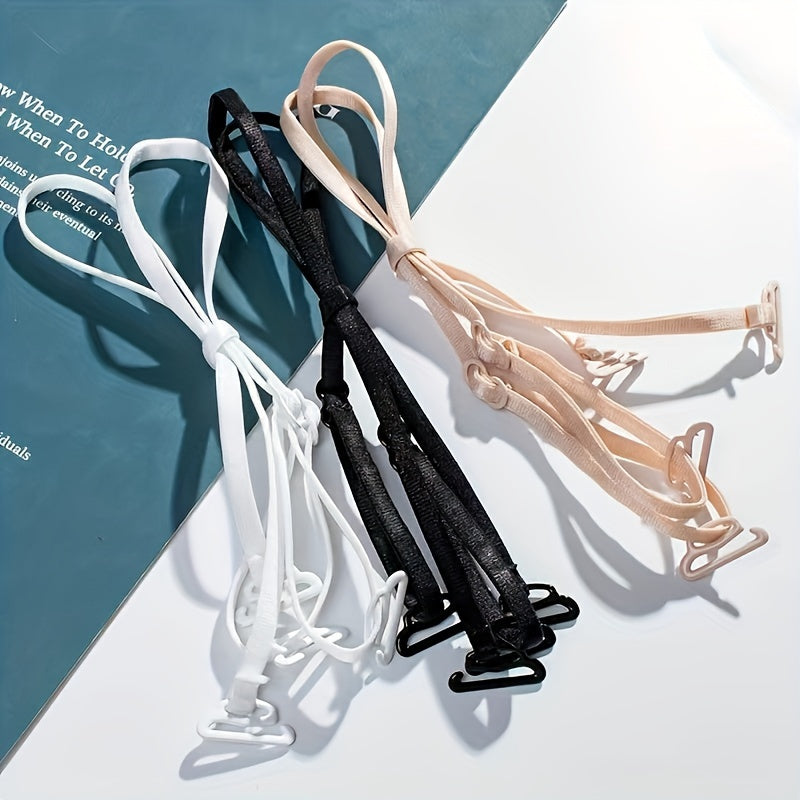 3pcs Elastic Bra Shoulder Straps Non slip Adjustable Underwear Straps