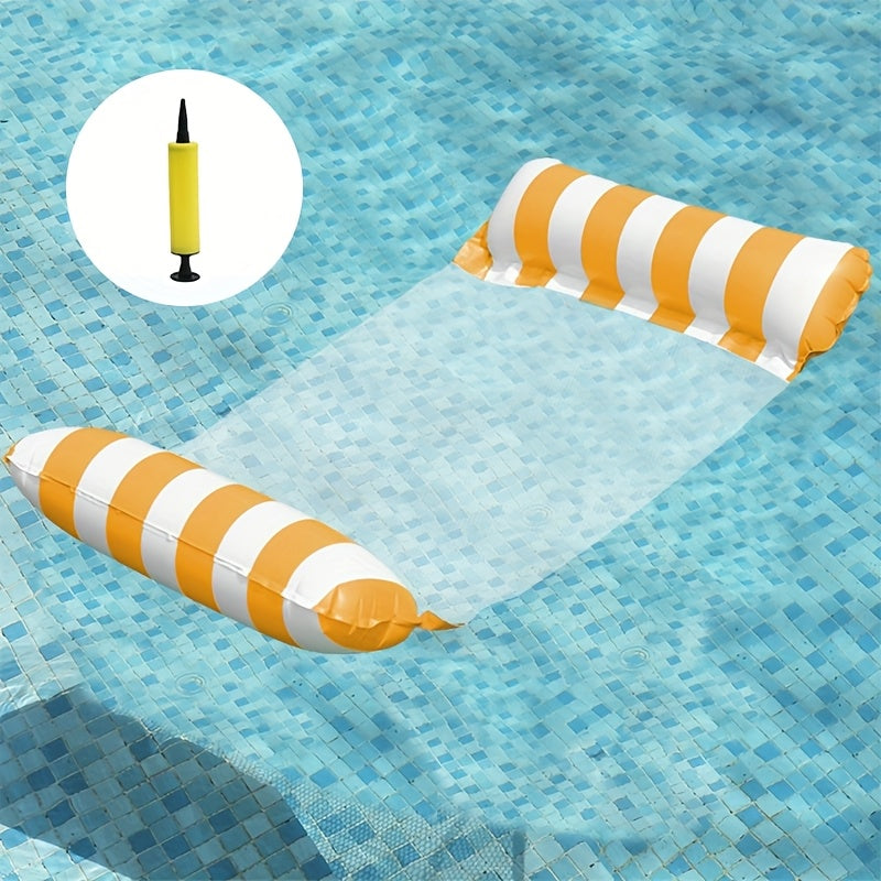 Inflatable Pool Hammock Chair Bed with Air Pump