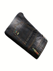 Men's Ripped Cotton Jeans Street Style Denim Pants