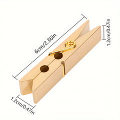 2pcs Vintage Copper Clip Metal Paper Binder Clip for Office School Supplies