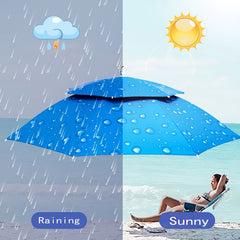 Foldable Fishing Umbrella Hat Anti Rain Sun Protection