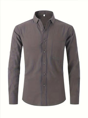 Men's Long Sleeve Casual Base Layer Shirt