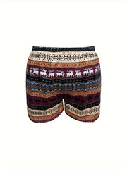 Christmas Elk & Snowflake Retro Loungewear Set