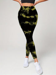 Tie Dye Seamless Fitness Pants Sports Yoga Leggings