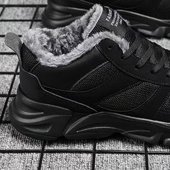 Men's Fleece Walking Shoes, Warm & Non-Slip