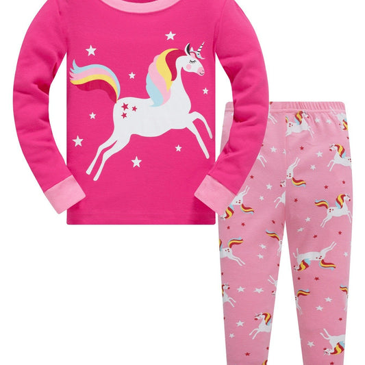 Girls Unicorn Long Sleeve Pajama Set