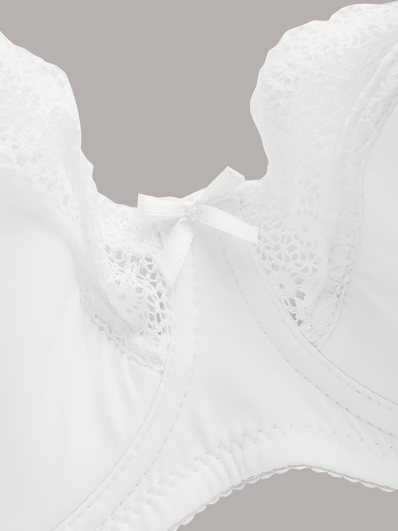 Lace Push Up Solid Bra Full Coverage Medium Stretch Bralette