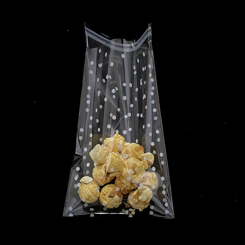 100pcs Dots Cellophane Ziplock Bags For Snacks Toy Packaging