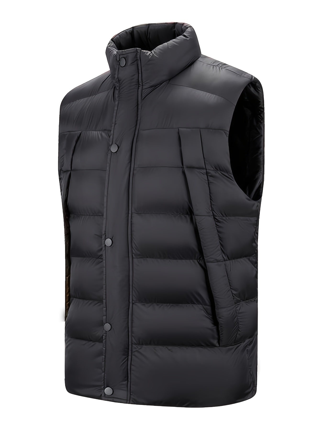 Men's Casual Winter Vest with Big Pockets