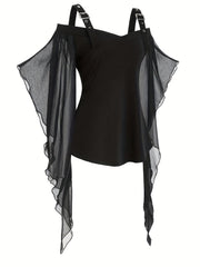 Vintage Ruffle Trim Cosplay Blouse Halloween Costume