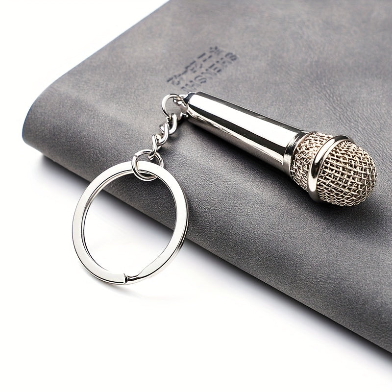 Microphone Keychain for Women - Car Key Holder and Bag Accessory