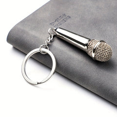 Microphone Keychain for Women - Car Key Holder and Bag Accessory