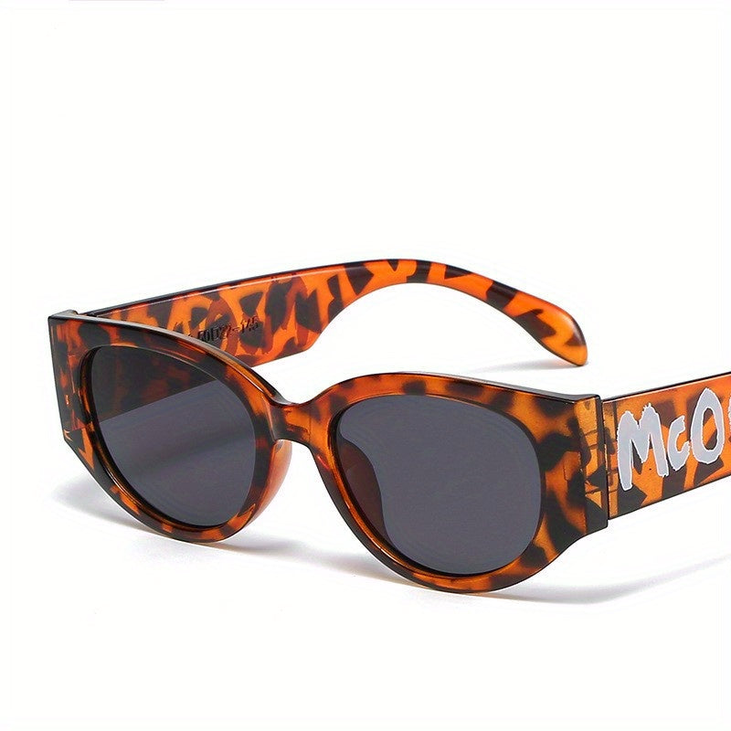 Retro Men's Letter Print Leg Sunglasses