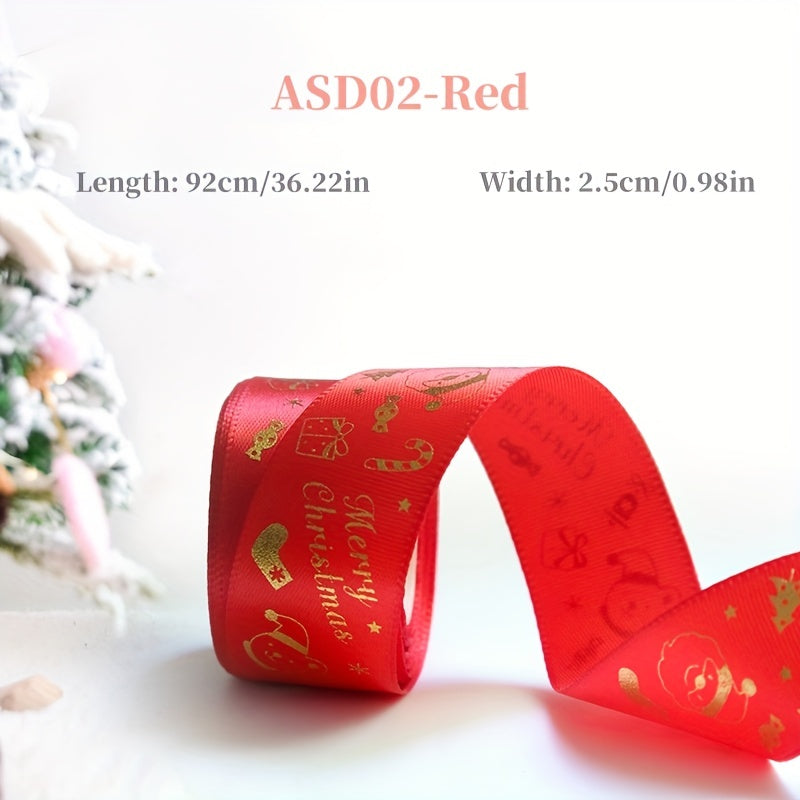 Christmas Ribbons Printed Ribbon Gift Wrapping Decoration